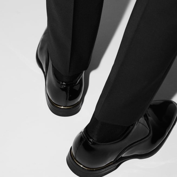 Zara Man Black Patent Finish Dress Shoes - Picture 5 of 11